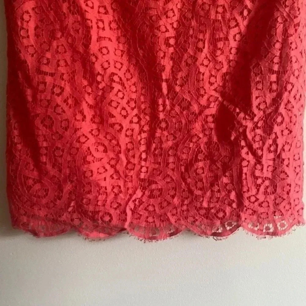 J. Crew Coral Lace Top - Picture 10 of 14